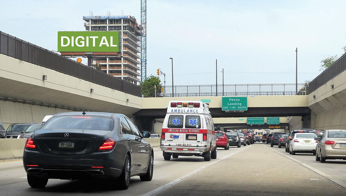 Large-format digital billboard advertising in Pennsylvania