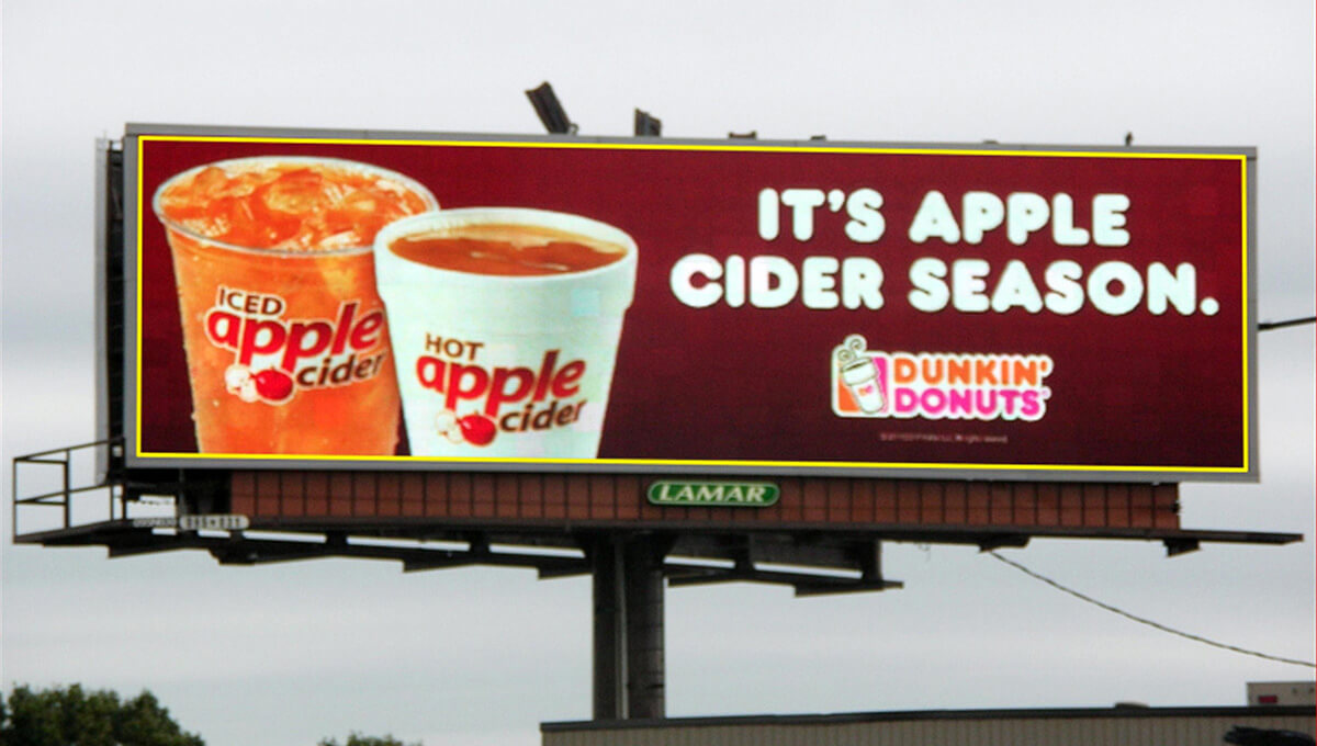 Digital billboard advertising displayed in Rhode Island