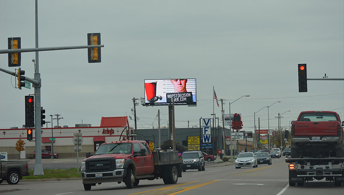 Outdoor digital billboard advertising in South Dakota