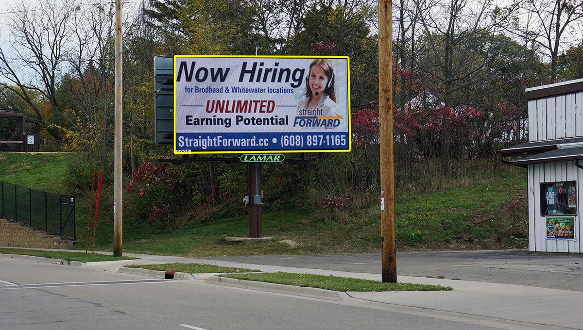 Large-format digital billboard advertising in Wisconsin